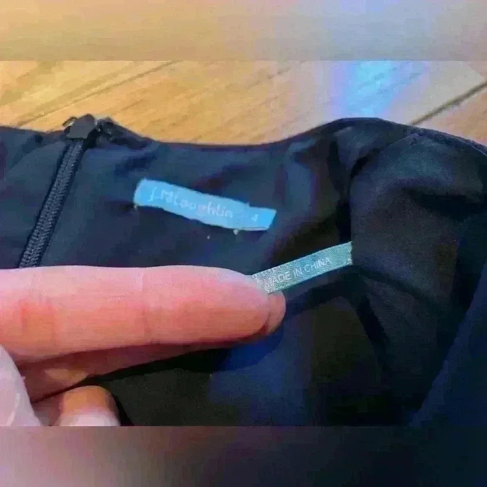 J Mclaughlin Navy Blue Scallop Hem Tiered Sleeveless Sheath Dress Women’s Size 4 - Picture 3 of 14